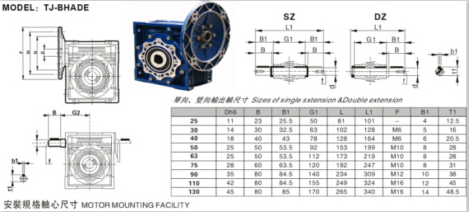 NMRV減速機參數圖 NMRV減速機參數圖